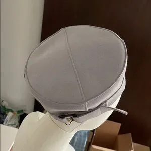 Giorgio Armani Lavender Gray Beret with Buckle Detail undefined main image 3